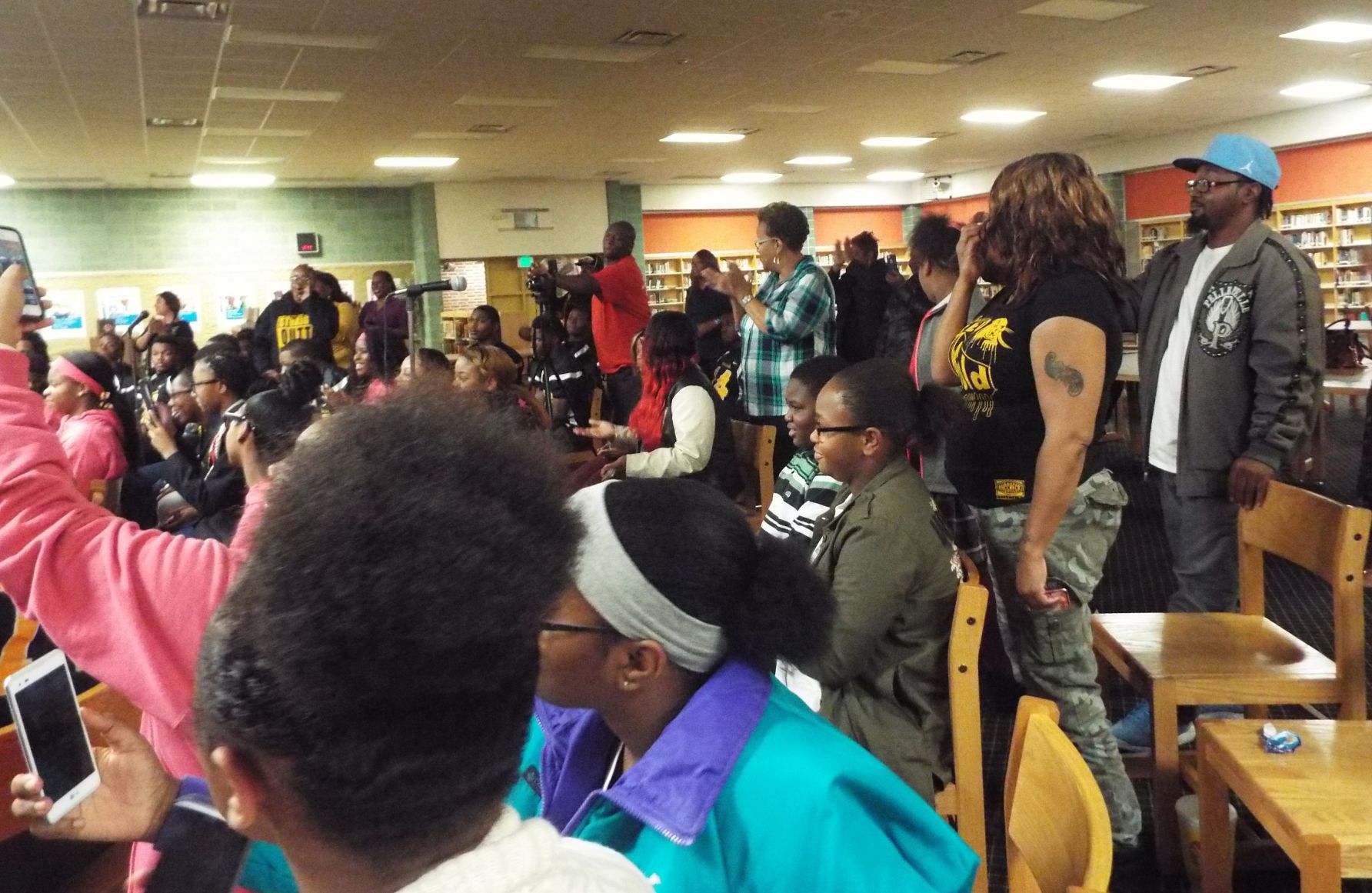 Students take part in Q & A with Jacksons